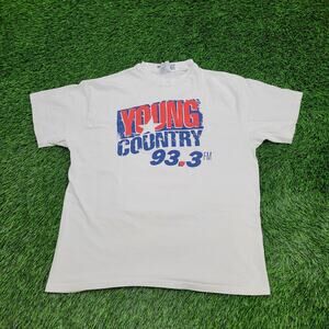 Vintage 90s San Francisco 93.3FM KYCY Radio Shirt Womens L 20x25 Young-Country